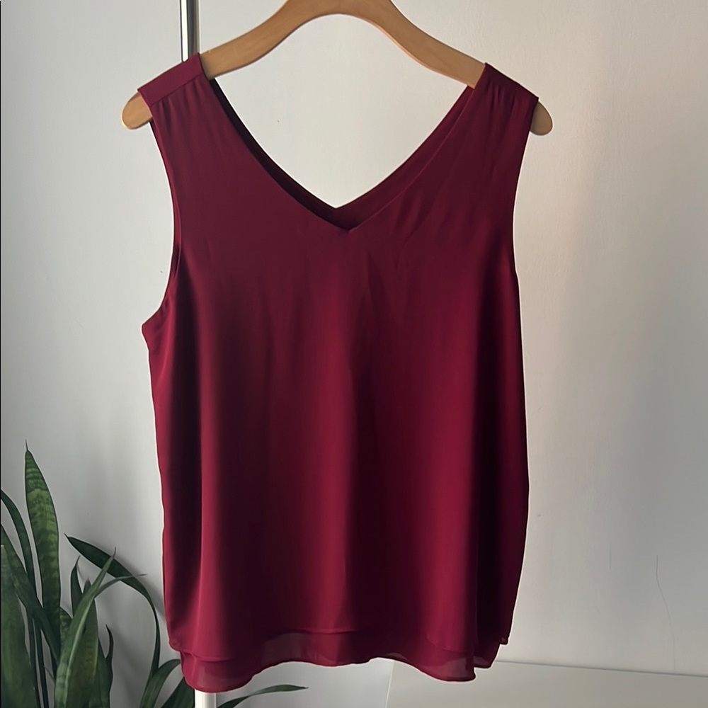 Ann Taylor Factory Burgundy Tank Top